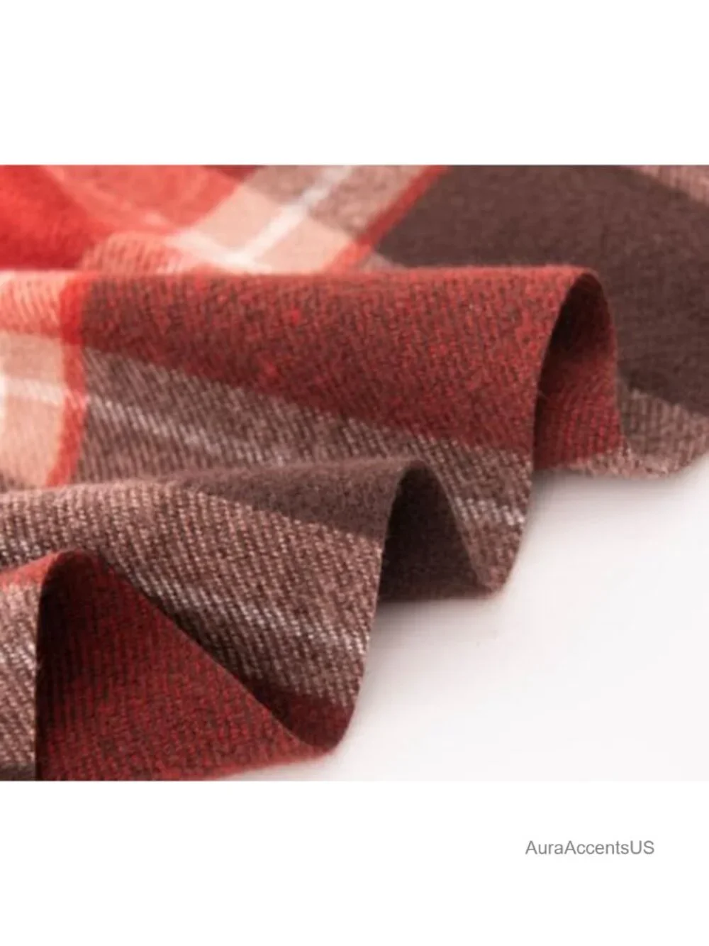 Women's Plaid Fringe Scarf Oversized Wrap Shawl Acrylic Winter Warm
